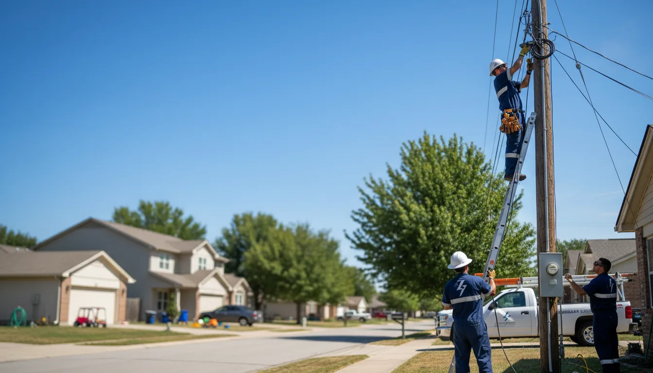 Residential electrician providing installation services in Hatley, WI